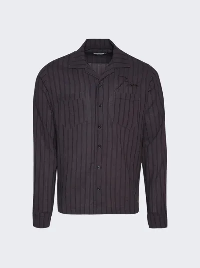 Rhude Slate Stripe Shirt In Blue Stripe