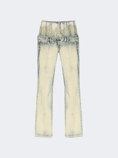 Diesel 1969 D-ebbeycorset Jeans W/ Lace In Neutrals