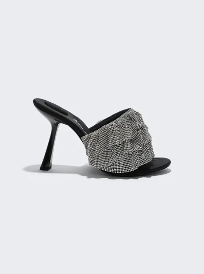 Alexander Wang Black Nala 105 Ruffle Heeled Sandals