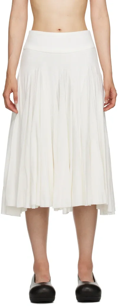 Edward Cuming White Paneled Skirt