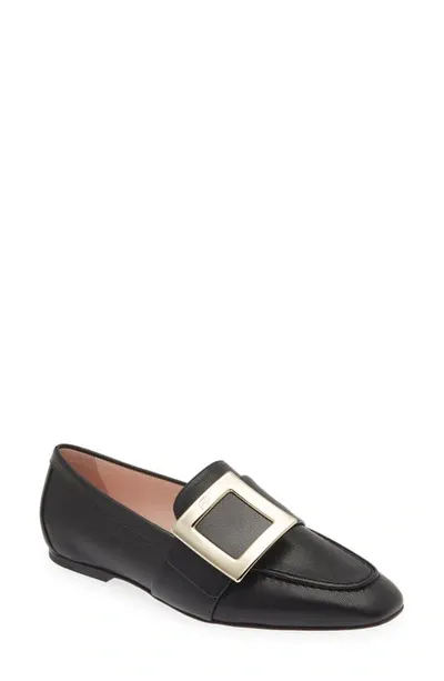 Roger Vivier Embellished Textured-leather Loafers In Black