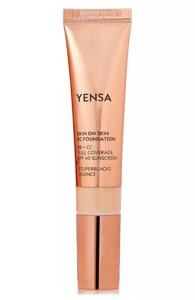 Yensa Skin On Skin Bb + Cc Full Coverage Hyaluronic Foundation Spf 40 In Medium Golden