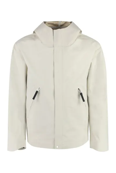 Stone Island Ivory Stellina Front Hooded Jacket For Men In White