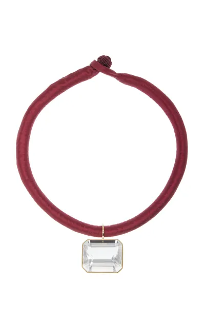 Sauer Yvonne Crystal Silk Necklace In Red