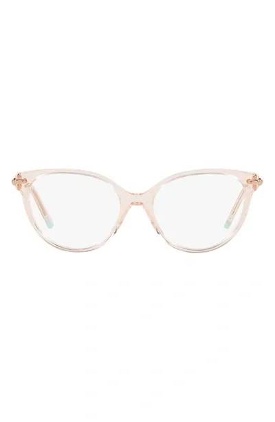 Tiffany & Co 53mm Cat Eye Optical Glasses In Crystal