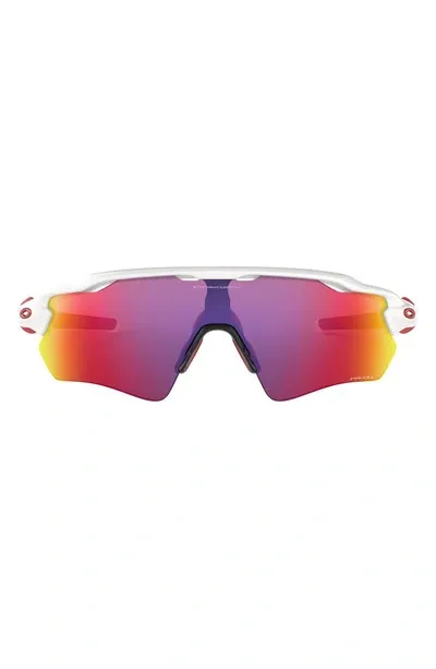 Oakley Radar® Ev Path® 38mm Prizm™ Wrap Shield Sunglasses In White