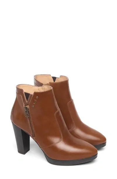 Nerogiardini Platform Bootie In Cognac