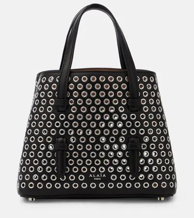 Alaïa Black Mina 20 Bag In 999 Noir