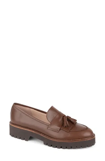 Patricia Green Beckham Tassel Lug Loafer In Brown