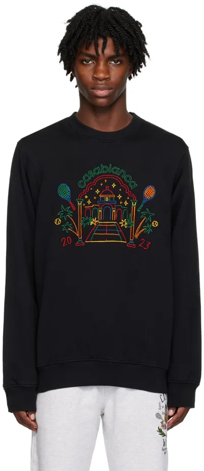 Casablanca Rainbow Crayon Temple Organic-cotton Sweatshirt