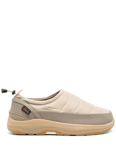 Suicoke Nylon Slip-on Sneakers In Beige