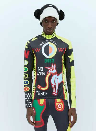 Walter Van Beirendonck 57 Bike Long Sleeve Top In Black