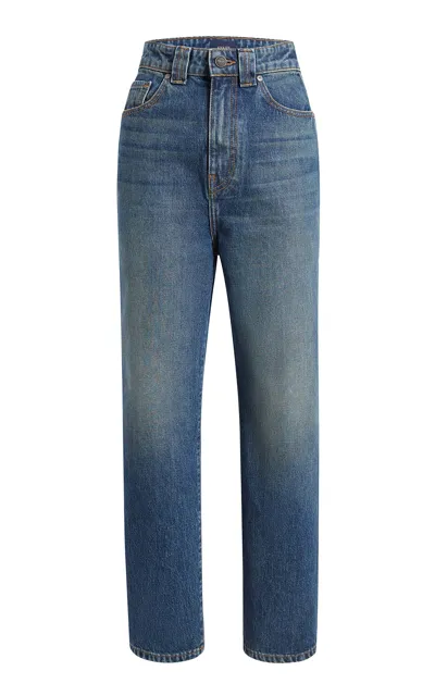 Khaite Shalbi High-rise Straight-leg Jeans In Stinson