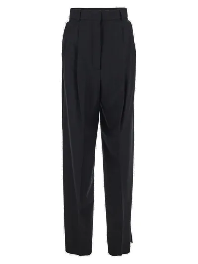 Sportmax High Waist Straight Leg Trousers In Black