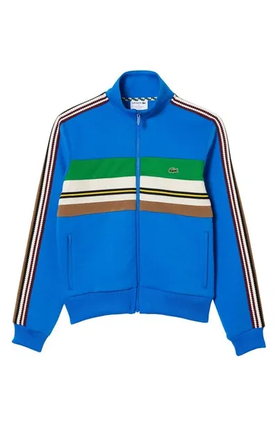 Lacoste Chest Stripe Track Jacket In Blue