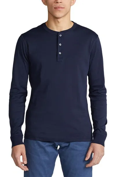 Ralph Lauren Purple Label Men's Long-sleeve Cotton Henley T-shirt In Navy