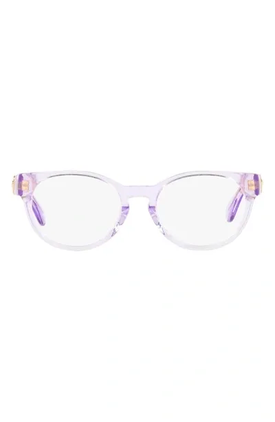 Versace Kids' 45mm Oval Optical Glasses In Trans Pink