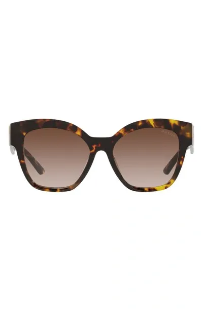 Prada 59mm Gradient Geometric Sunglasses In Brown Grad