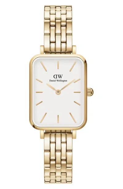 Daniel Wellington Quadro Link Bracelet Watch, 20mm X 26mm In Gold