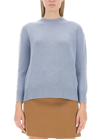 's Max Mara Crewneck Long-sleeved Jumper In Blue