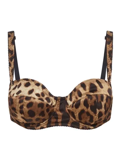 Dolce & Gabbana Bra In Silk In Multicolour