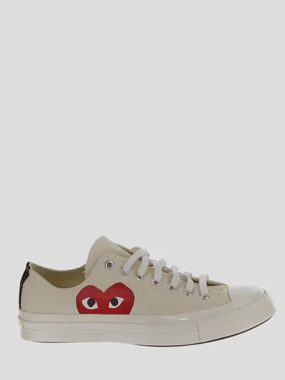 Comme Des Garçons Play X Converse Chuck Taylor® Hidden Heart Low Top Sneaker In Beige