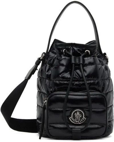 Moncler Black Kilia Padded Bucket Bag In 999 Black