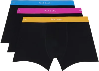 Paul Smith Pack Of Three Boxers In Black