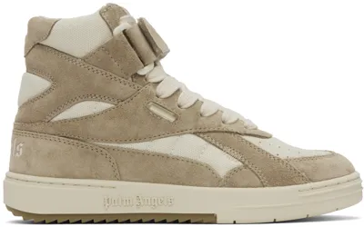 Palm Angels University High-top Suede Sneakers In Neutrals