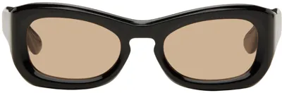 Port Tanger Black Michael Bargo Edition Temo Sunglasses In Black/amber