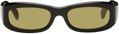 Port Tanger Black Saudade Sunglasses In Black/olive