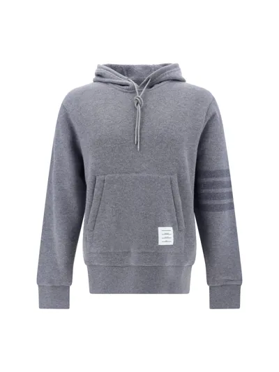 Thom Browne Gray 4-bar Hoodie In Multicolor