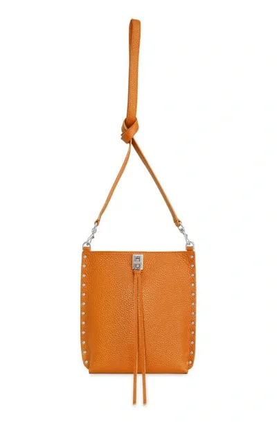 Rebecca Minkoff Darren North/south Leather Crossbody Bag In Ochre