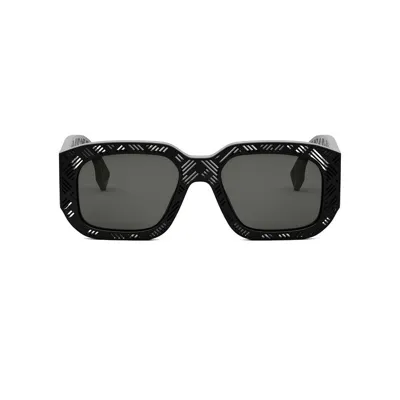 Fendi Eyewear Square Frame Sunglasses In Black