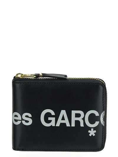 Comme Des Garçons Huge Logo Print Wallet In Black