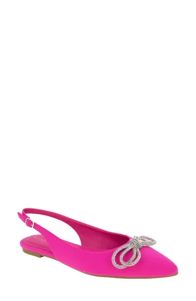 Bcbgeneration Kristin Pointed Toe Slingback Mule In Fuchsia Pink Neoprene