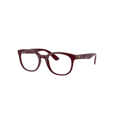 Ray Ban Rb7231m Optics Scuderia Ferrari Collection Eyeglasses Dark Red Frame Demo Lens Lenses Polarized 52-1 In Dunkelrot