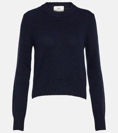 Ami Alexandre Mattiussi Ami De Caur Cashmere-blend Sweater In Royal Blue