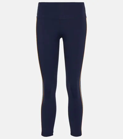 Tory Sport High-rise Jersey Leggings In Blue