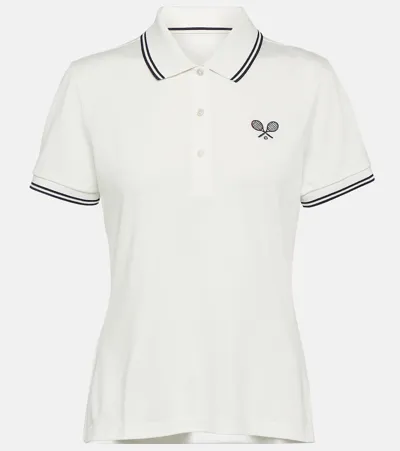 Tory Sport Piqué Polo T-shirt In White