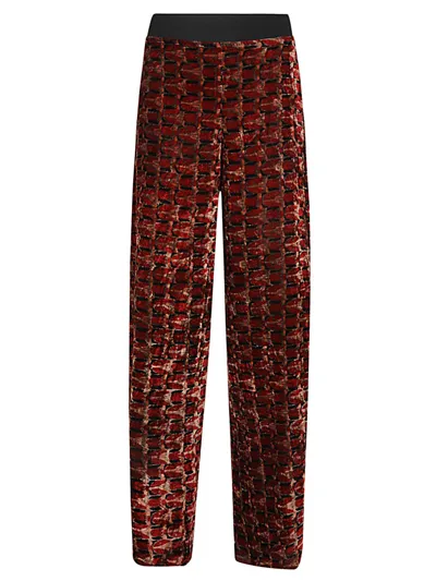 Obidi Velvet Trousers In Red