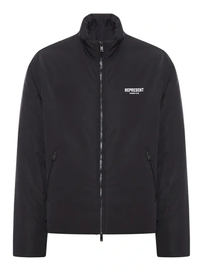 Represent Owners Club Puffer Jacket In Black