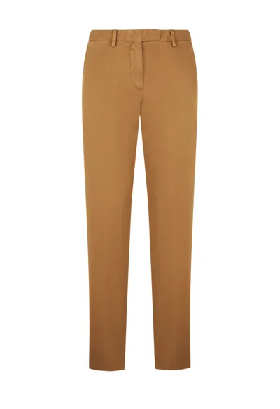 Boglioli Cotton Chinos Trousers In Dark Beige