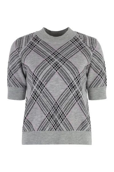 Giuseppe Di Morabito Short Sleeve Sweater In Grey