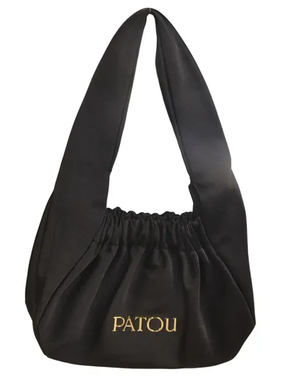 Patou Logo Stretch Lock Tote In Black