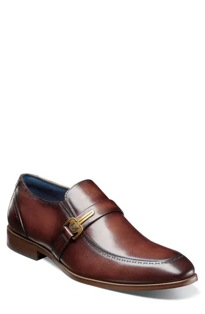 Stacy Adams Buckley Apron Toe Loafer In Brown