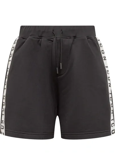 Dsquared2 Icon-stripe Drawstring Shorts In Black