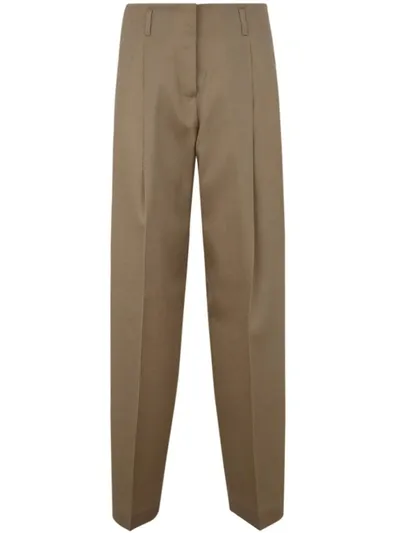 Golden Goose Golden W`s Pant Wide Leg Light Dry Wool Gabardine In Sand