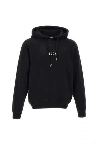 Dsquared2 Man Black Mini Icon Cool Hoodie