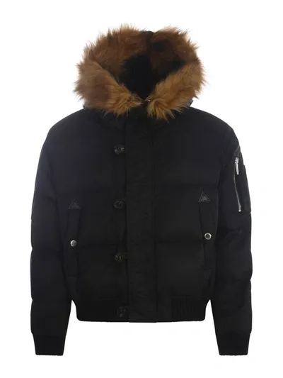 Dsquared2 Puff Mini Parka In Black